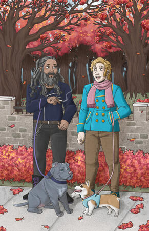 fanart, digital work for &quot;OFMD Reverse Bang&quot; zine vol 1, by cosmonautiks, 2023